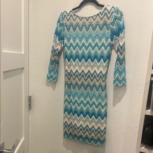 Elegant Chevron Patterned Dress